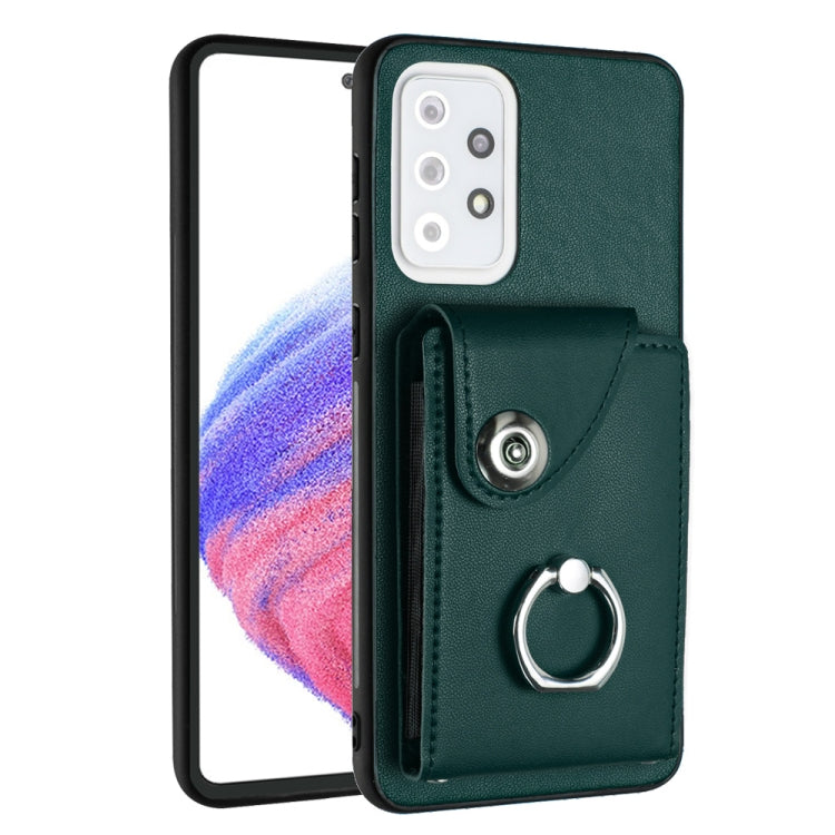 Organ Card Bag Ring Holder PU Phone Case, For Samsung Galaxy A04 4G, For Samsung Galaxy A13 5G / A04s, For Samsung Galaxy S20 FE, For Samsung Galaxy A23 165.4mm, For Samsung Galaxy A53 5G, For Samsung Galaxy A33 5G, For Samsung Galaxy A13 4G           ...