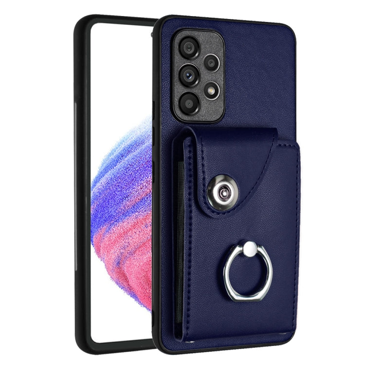 Organ Card Bag Ring Holder PU Phone Case, For Samsung Galaxy A04 4G, For Samsung Galaxy A13 5G / A04s, For Samsung Galaxy S20 FE, For Samsung Galaxy A23 165.4mm, For Samsung Galaxy A53 5G, For Samsung Galaxy A33 5G, For Samsung Galaxy A13 4G           ...