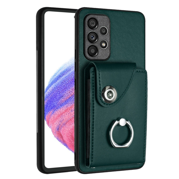 Organ Card Bag Ring Holder PU Phone Case, For Samsung Galaxy A04 4G, For Samsung Galaxy A13 5G / A04s, For Samsung Galaxy S20 FE, For Samsung Galaxy A23 165.4mm, For Samsung Galaxy A53 5G, For Samsung Galaxy A33 5G, For Samsung Galaxy A13 4G           ...