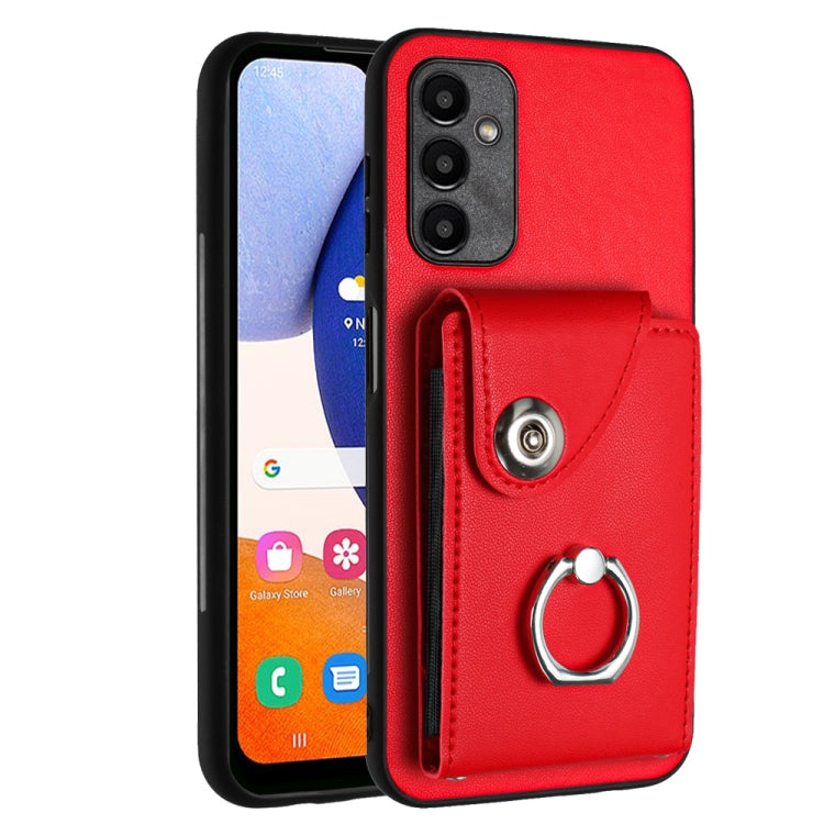 Organ Card Bag Ring Holder PU Phone Case, For Samsung Galaxy S24 Ultra 5G, For Samsung Galaxy S24+ 5G, For Samsung Galaxy S24 5G, For Samsung Galaxy A15 4G, For Samsung Galaxy A05, For Samsung Galaxy A05s 4G, For Samsung Galaxy A25 5G Global           ...