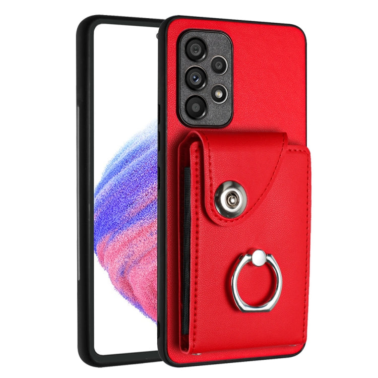 Organ Card Bag Ring Holder PU Phone Case, For Samsung Galaxy S22+ 5G, For Samsung Galaxy S22 5G, For Samsung Galaxy S21 FE 5G, For Samsung Galaxy A52 5G, For Samsung Galaxy A12