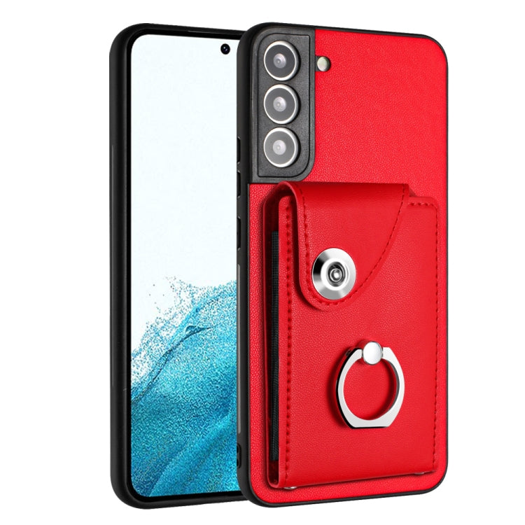 Organ Card Bag Ring Holder PU Phone Case, For Samsung Galaxy S22+ 5G, For Samsung Galaxy S22 5G, For Samsung Galaxy S21 FE 5G, For Samsung Galaxy A52 5G, For Samsung Galaxy A12