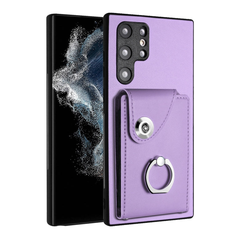 Organ Card Bag Ring Holder PU Phone Case, For Samsung Galaxy A04 4G, For Samsung Galaxy A13 5G / A04s, For Samsung Galaxy S20 FE, For Samsung Galaxy A23 165.4mm, For Samsung Galaxy A53 5G, For Samsung Galaxy A33 5G, For Samsung Galaxy A13 4G           ...