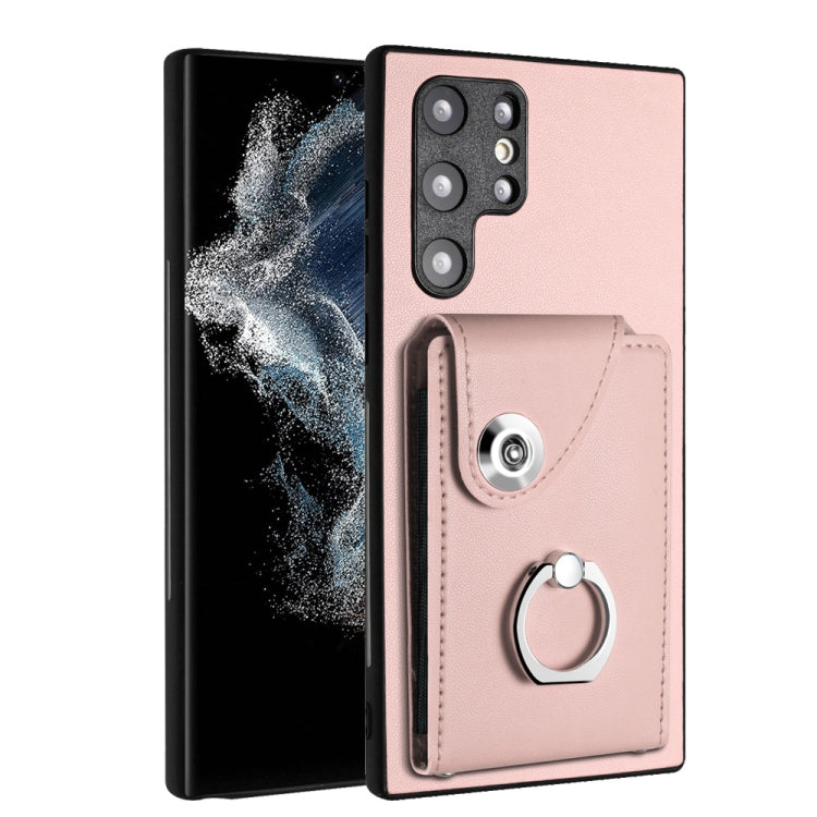 Organ Card Bag Ring Holder PU Phone Case, For Samsung Galaxy A04 4G, For Samsung Galaxy A13 5G / A04s, For Samsung Galaxy S20 FE, For Samsung Galaxy A23 165.4mm, For Samsung Galaxy A53 5G, For Samsung Galaxy A33 5G, For Samsung Galaxy A13 4G           ...