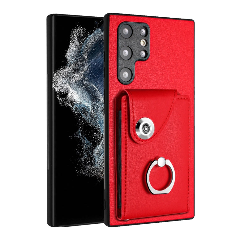 Organ Card Bag Ring Holder PU Phone Case, For Samsung Galaxy A04 4G, For Samsung Galaxy A13 5G / A04s, For Samsung Galaxy S20 FE, For Samsung Galaxy A23 165.4mm, For Samsung Galaxy A53 5G, For Samsung Galaxy A33 5G, For Samsung Galaxy A13 4G           ...