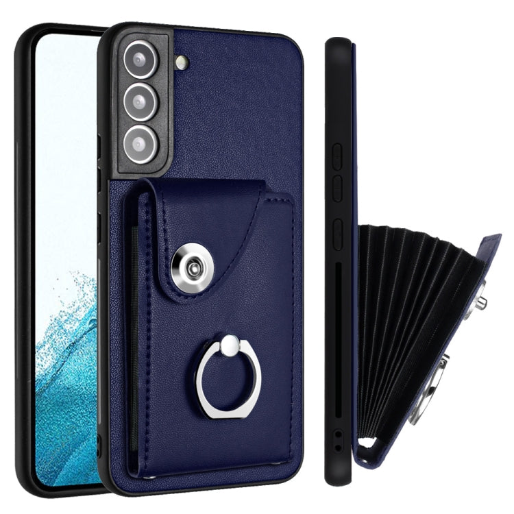 Organ Card Bag Ring Holder PU Phone Case, For Samsung Galaxy S22+ 5G, For Samsung Galaxy S22 5G, For Samsung Galaxy S21 FE 5G, For Samsung Galaxy A52 5G, For Samsung Galaxy A12