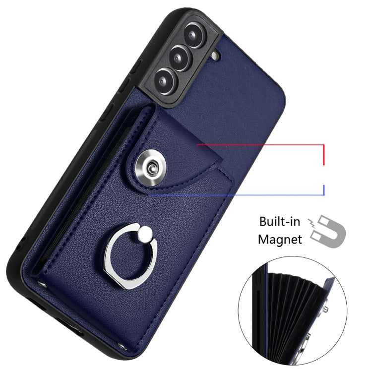 Organ Card Bag Ring Holder PU Phone Case, For Samsung Galaxy S22+ 5G, For Samsung Galaxy S22 5G, For Samsung Galaxy S21 FE 5G, For Samsung Galaxy A52 5G, For Samsung Galaxy A12