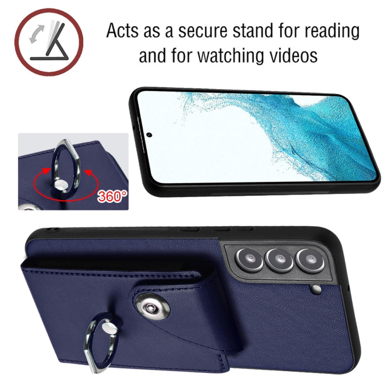 Organ Card Bag Ring Holder PU Phone Case, For Samsung Galaxy S22+ 5G, For Samsung Galaxy S22 5G, For Samsung Galaxy S21 FE 5G, For Samsung Galaxy A52 5G, For Samsung Galaxy A12