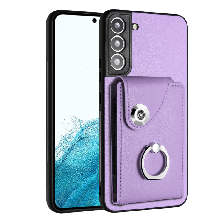 Organ Card Bag Ring Holder PU Phone Case, For Samsung Galaxy S22+ 5G, For Samsung Galaxy S22 5G, For Samsung Galaxy S21 FE 5G, For Samsung Galaxy A52 5G, For Samsung Galaxy A12