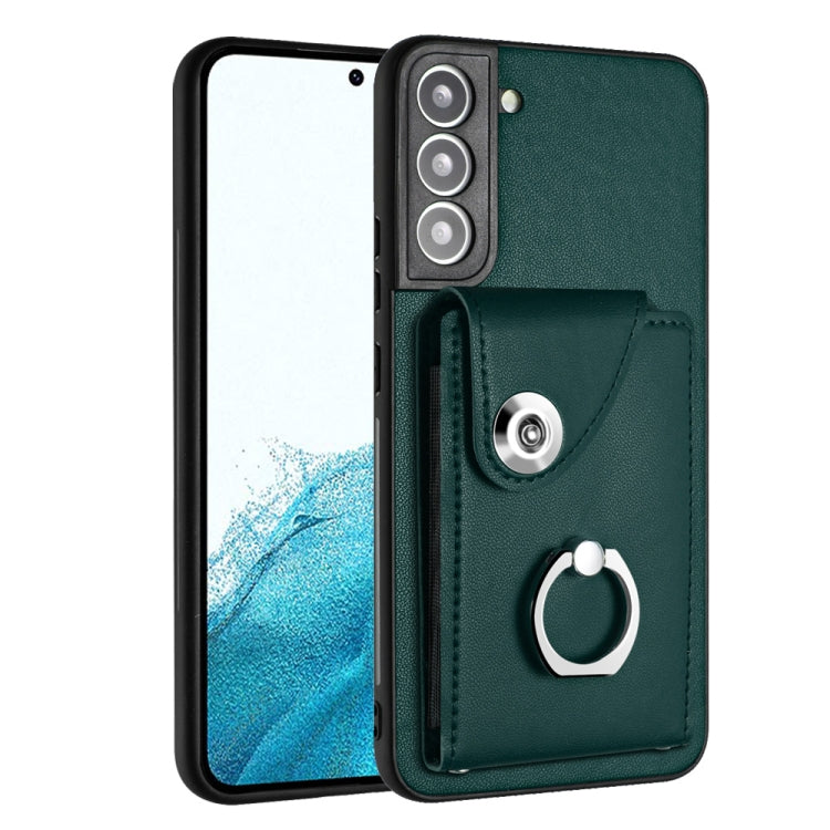 Organ Card Bag Ring Holder PU Phone Case, For Samsung Galaxy S22+ 5G, For Samsung Galaxy S22 5G, For Samsung Galaxy S21 FE 5G, For Samsung Galaxy A52 5G, For Samsung Galaxy A12