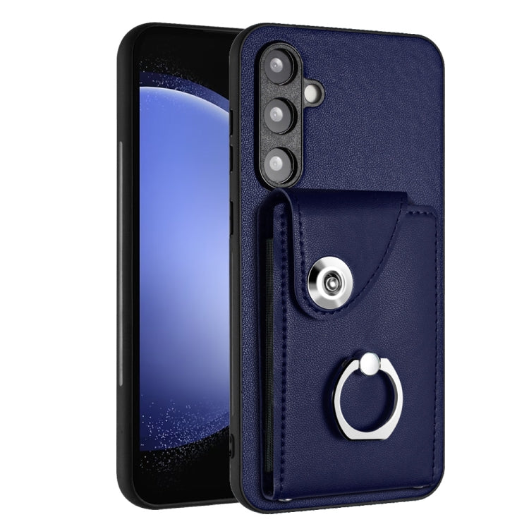 Organ Card Bag Ring Holder PU Phone Case, For Samsung Galaxy S24 Ultra 5G, For Samsung Galaxy S24+ 5G, For Samsung Galaxy S24 5G, For Samsung Galaxy A15 4G, For Samsung Galaxy A05, For Samsung Galaxy A05s 4G, For Samsung Galaxy A25 5G Global           ...
