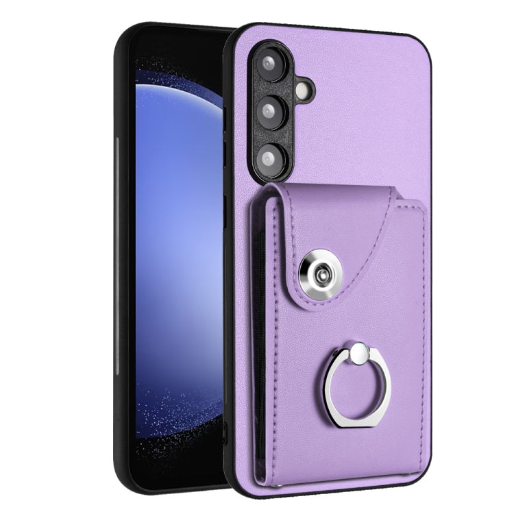 Organ Card Bag Ring Holder PU Phone Case, For Samsung Galaxy S24 Ultra 5G, For Samsung Galaxy S24+ 5G, For Samsung Galaxy S24 5G, For Samsung Galaxy A15 4G, For Samsung Galaxy A05, For Samsung Galaxy A05s 4G, For Samsung Galaxy A25 5G Global           ...