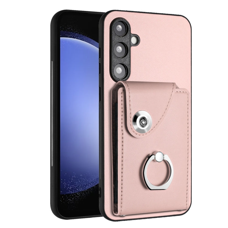 Organ Card Bag Ring Holder PU Phone Case, For Samsung Galaxy S24 Ultra 5G, For Samsung Galaxy S24+ 5G, For Samsung Galaxy S24 5G, For Samsung Galaxy A15 4G, For Samsung Galaxy A05, For Samsung Galaxy A05s 4G, For Samsung Galaxy A25 5G Global           ...