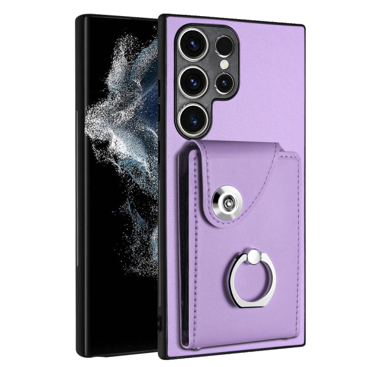 Organ Card Bag Ring Holder PU Phone Case, For Samsung Galaxy A24 4G, For Samsung Galaxy A04e / M04 / F04 4G, For Samsung Galaxy A34 5G, For Samsung Galaxy A54 5G, For Samsung Galaxy S23 Ultra 5G, For Samsung Galaxy S23+ 5G, For Samsung Galaxy S23 5G   ...