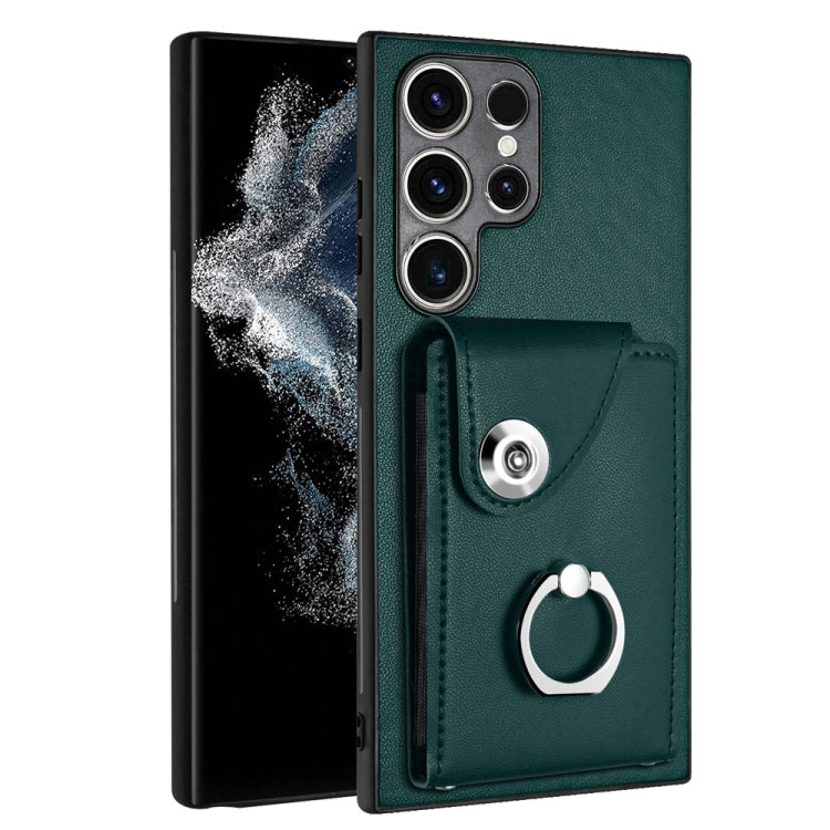 Organ Card Bag Ring Holder PU Phone Case, For Samsung Galaxy A24 4G, For Samsung Galaxy A04e / M04 / F04 4G, For Samsung Galaxy A34 5G, For Samsung Galaxy A54 5G, For Samsung Galaxy S23 Ultra 5G, For Samsung Galaxy S23+ 5G, For Samsung Galaxy S23 5G   ...