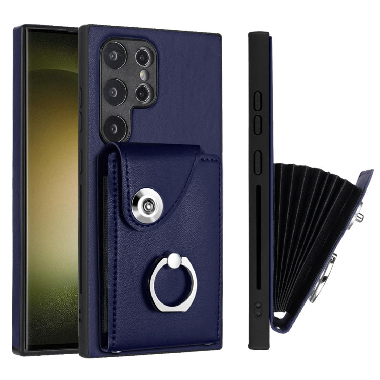 Organ Card Bag Ring Holder PU Phone Case, For Samsung Galaxy S24 Ultra 5G, For Samsung Galaxy S24+ 5G, For Samsung Galaxy S24 5G, For Samsung Galaxy A15 4G, For Samsung Galaxy A05, For Samsung Galaxy A05s 4G, For Samsung Galaxy A25 5G Global           ...