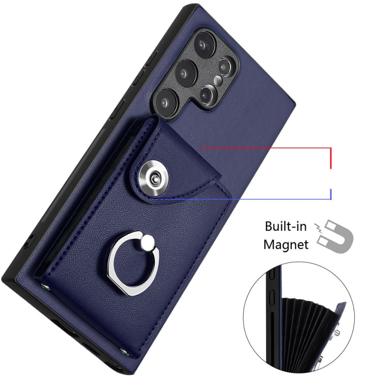 Organ Card Bag Ring Holder PU Phone Case, For Samsung Galaxy S24 Ultra 5G, For Samsung Galaxy S24+ 5G, For Samsung Galaxy S24 5G, For Samsung Galaxy A15 4G, For Samsung Galaxy A05, For Samsung Galaxy A05s 4G, For Samsung Galaxy A25 5G Global           ...