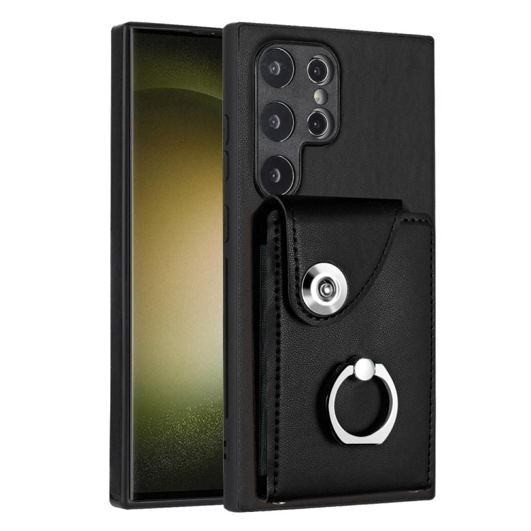 Organ Card Bag Ring Holder PU Phone Case, For Samsung Galaxy S24 Ultra 5G, For Samsung Galaxy S24+ 5G, For Samsung Galaxy S24 5G, For Samsung Galaxy A15 4G, For Samsung Galaxy A05, For Samsung Galaxy A05s 4G, For Samsung Galaxy A25 5G Global           ...