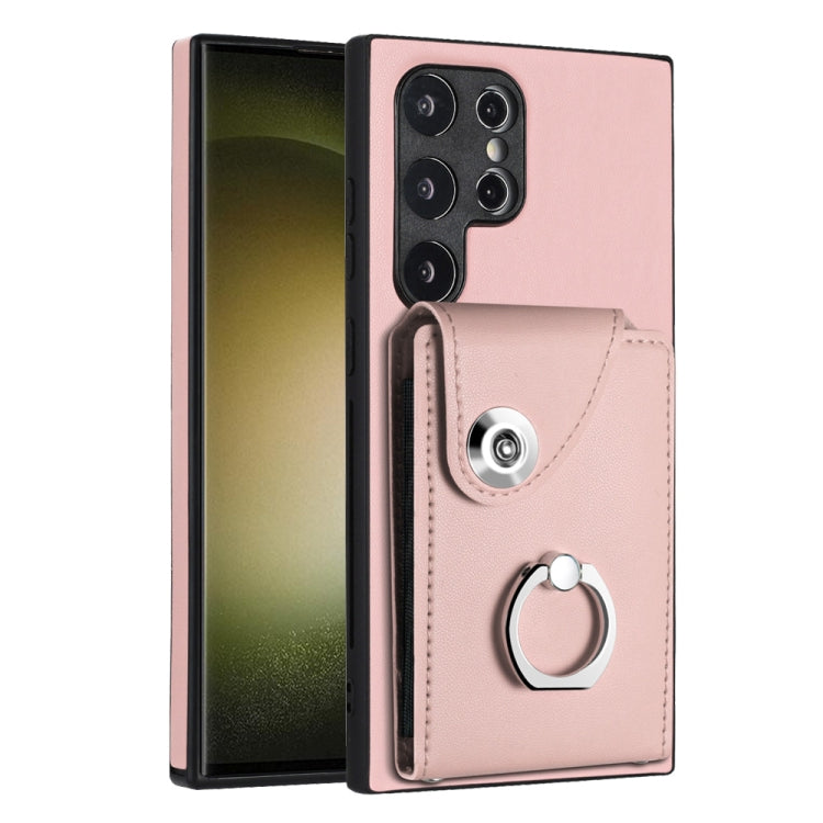 Organ Card Bag Ring Holder PU Phone Case, For Samsung Galaxy S24 Ultra 5G, For Samsung Galaxy S24+ 5G, For Samsung Galaxy S24 5G, For Samsung Galaxy A15 4G, For Samsung Galaxy A05, For Samsung Galaxy A05s 4G, For Samsung Galaxy A25 5G Global           ...