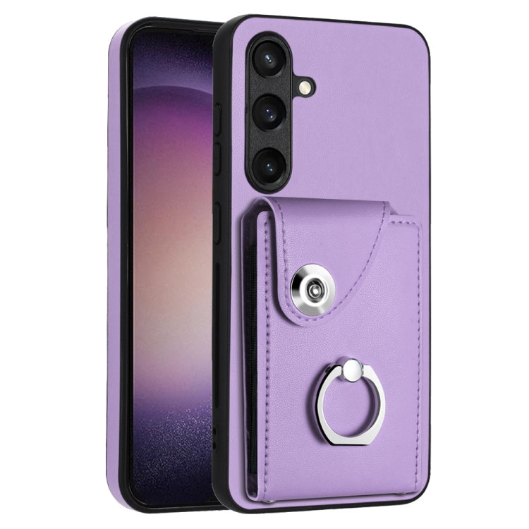 Organ Card Bag Ring Holder PU Phone Case, For Samsung Galaxy S24 Ultra 5G, For Samsung Galaxy S24+ 5G, For Samsung Galaxy S24 5G, For Samsung Galaxy A15 4G, For Samsung Galaxy A05, For Samsung Galaxy A05s 4G, For Samsung Galaxy A25 5G Global           ...