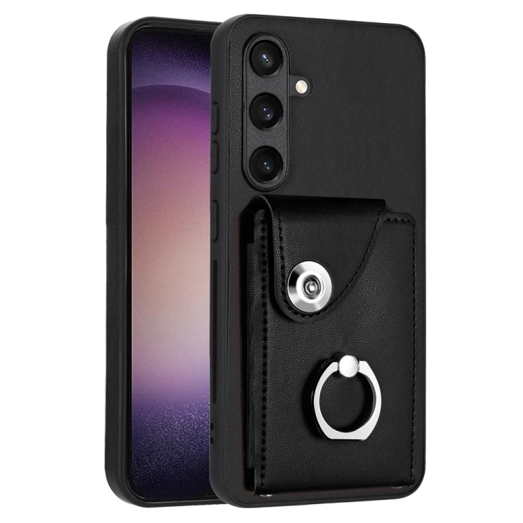Organ Card Bag Ring Holder PU Phone Case, For Samsung Galaxy S24 Ultra 5G, For Samsung Galaxy S24+ 5G, For Samsung Galaxy S24 5G, For Samsung Galaxy A15 4G, For Samsung Galaxy A05, For Samsung Galaxy A05s 4G, For Samsung Galaxy A25 5G Global           ...