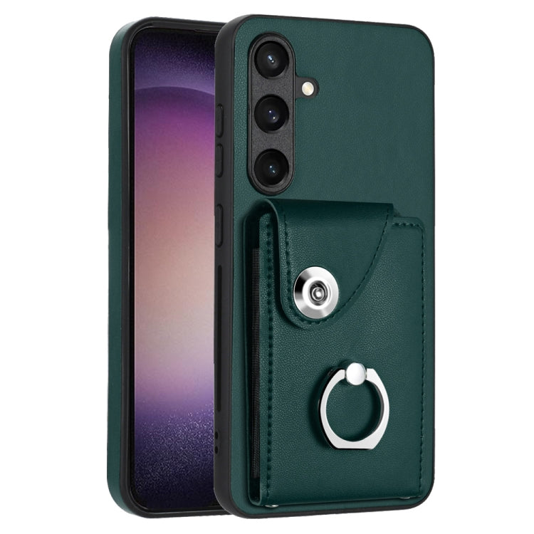Organ Card Bag Ring Holder PU Phone Case, For Samsung Galaxy S24 Ultra 5G, For Samsung Galaxy S24+ 5G, For Samsung Galaxy S24 5G, For Samsung Galaxy A15 4G, For Samsung Galaxy A05, For Samsung Galaxy A05s 4G, For Samsung Galaxy A25 5G Global           ...