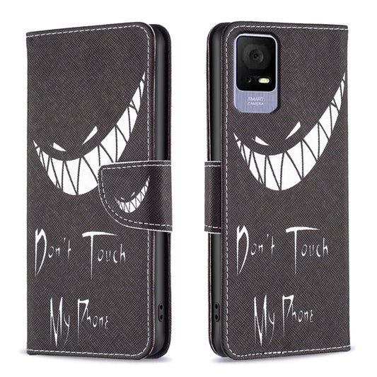 Colored Drawing Pattern Leather Phone Case, For TCL 40 SE, For TCL 40 NxtPaper, For TCL 405, For TCL 305 / 306 / 30 SE