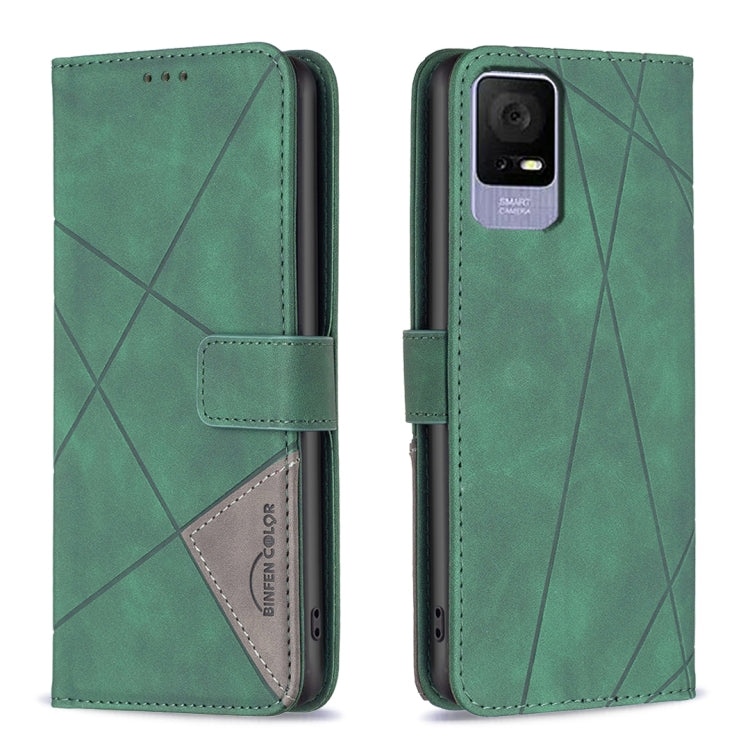 Magnetic Buckle Rhombus Texture Leather Phone Case, For TCL 50 SE, For TCL 40 NxtPaper, For TCL 40 SE, For TCL 405, For TCL 305 / 306 / 30 SE, For TCL 50 XE/50 XL 5G