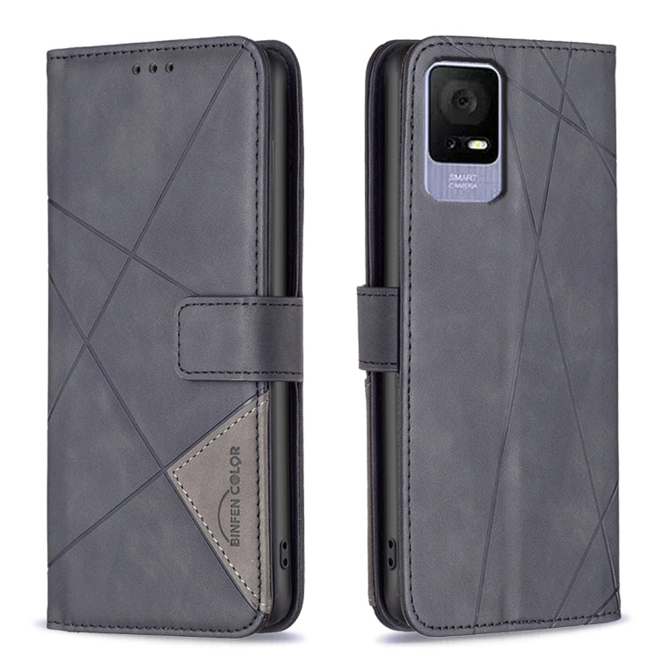 Magnetic Buckle Rhombus Texture Leather Phone Case, For TCL 50 SE, For TCL 40 NxtPaper, For TCL 40 SE, For TCL 405, For TCL 305 / 306 / 30 SE, For TCL 50 XE/50 XL 5G