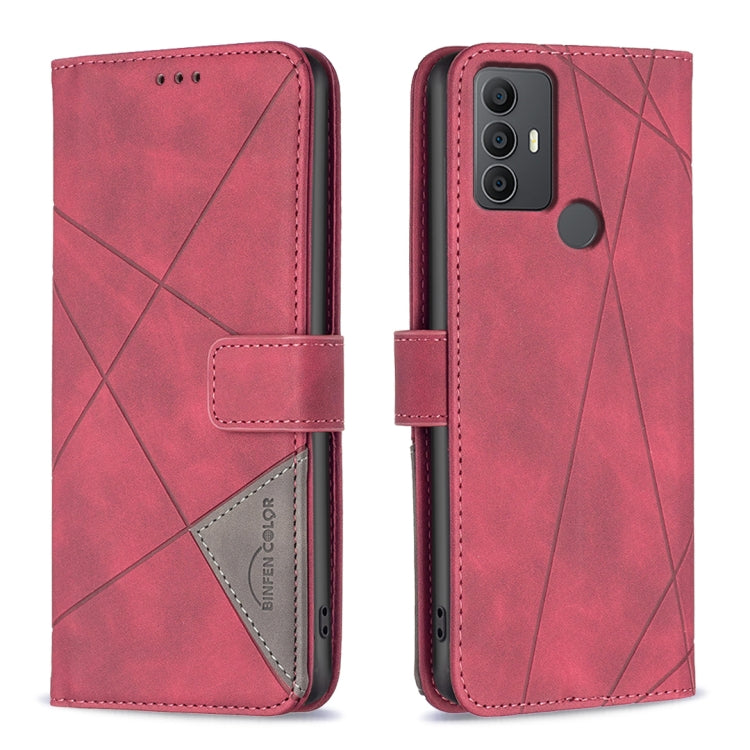 Magnetic Buckle Rhombus Texture Leather Phone Case, For TCL 50 SE, For TCL 40 NxtPaper, For TCL 40 SE, For TCL 405, For TCL 305 / 306 / 30 SE, For TCL 50 XE/50 XL 5G