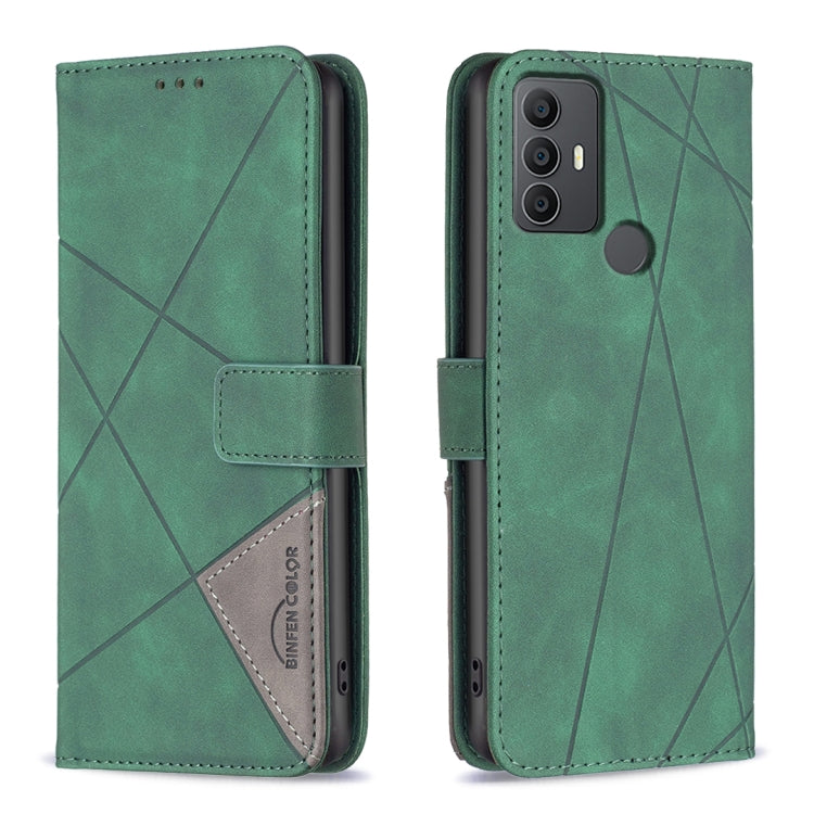 Magnetic Buckle Rhombus Texture Leather Phone Case, For TCL 50 SE, For TCL 40 NxtPaper, For TCL 40 SE, For TCL 405, For TCL 305 / 306 / 30 SE, For TCL 50 XE/50 XL 5G