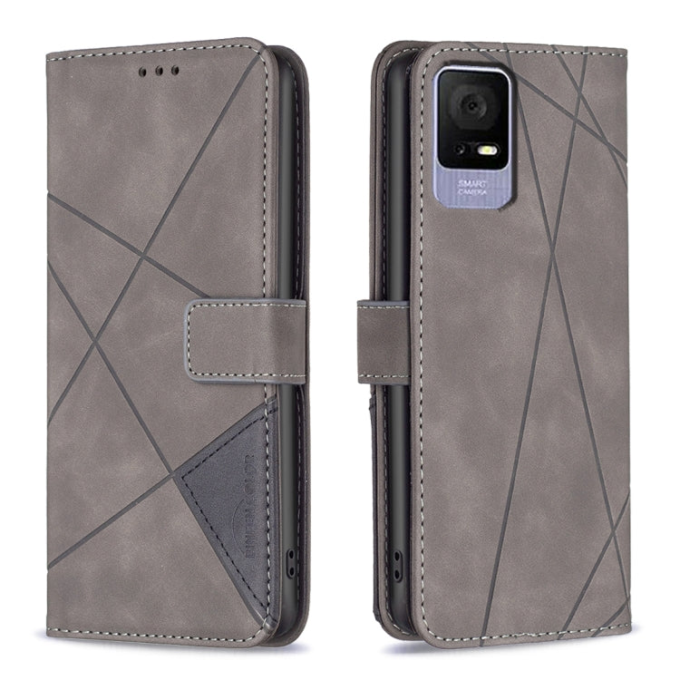 Magnetic Buckle Rhombus Texture Leather Phone Case, For TCL 50 SE, For TCL 40 NxtPaper, For TCL 40 SE, For TCL 405, For TCL 305 / 306 / 30 SE, For TCL 50 XE/50 XL 5G