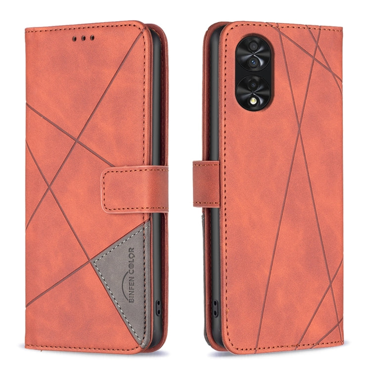 Magnetic Buckle Rhombus Texture Leather Phone Case, For TCL 50 SE, For TCL 40 NxtPaper, For TCL 40 SE, For TCL 405, For TCL 305 / 306 / 30 SE, For TCL 50 XE/50 XL 5G