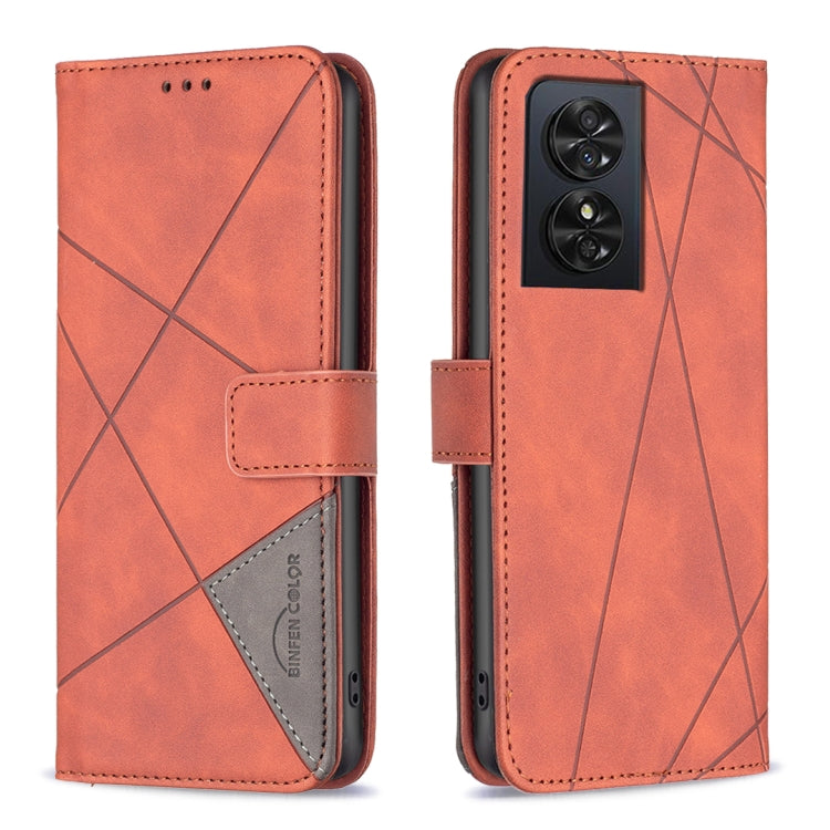 Magnetic Buckle Rhombus Texture Leather Phone Case, For TCL 50 SE, For TCL 40 NxtPaper, For TCL 40 SE, For TCL 405, For TCL 305 / 306 / 30 SE, For TCL 50 XE/50 XL 5G