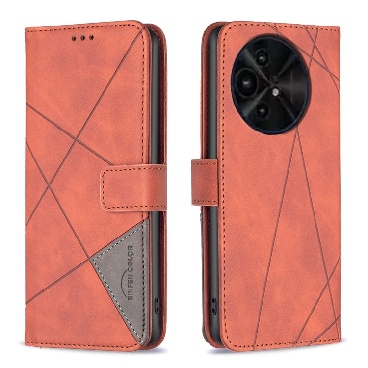 Magnetic Buckle Rhombus Texture Leather Phone Case, For TCL 50 SE, For TCL 40 NxtPaper, For TCL 40 SE, For TCL 405, For TCL 305 / 306 / 30 SE, For TCL 50 XE/50 XL 5G