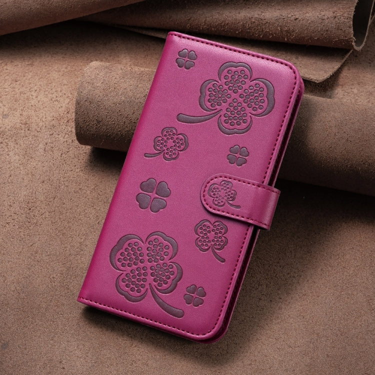 Four-leaf Embossed Leather Phone Case, For vivo Y78 5G / Y36, For vivo Y02 4G, For vivo Y35 4G / Y22s, For vivo Y02s, For vivo Y15s, For vivo Y21 / Y21s / Y33s, For vivo Y51 2020 / Y51a / Y51s, For vivo Y20