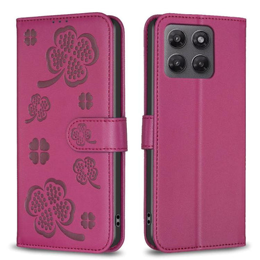 Four-leaf Embossed Leather Phone Case, For Motorola Moto G37/G47/G37 Power 5G, For Motorola Moto G35, For Motorola Moto G55, For Motorola Moto G34 5G / G45 5G, For Motorola Moto G85, For Motorola Edge 50 Pro 5G, For Motorola Moto G24 / E14 / G04