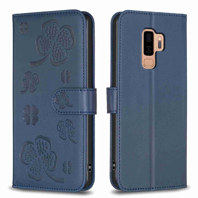Four-leaf Embossed Leather Phone Case, For Samsung Galaxy A50, For Samsung Galaxy S10+, For Samsung Galaxy S10, For Samsung Galaxy S9+, For Samsung Galaxy S9