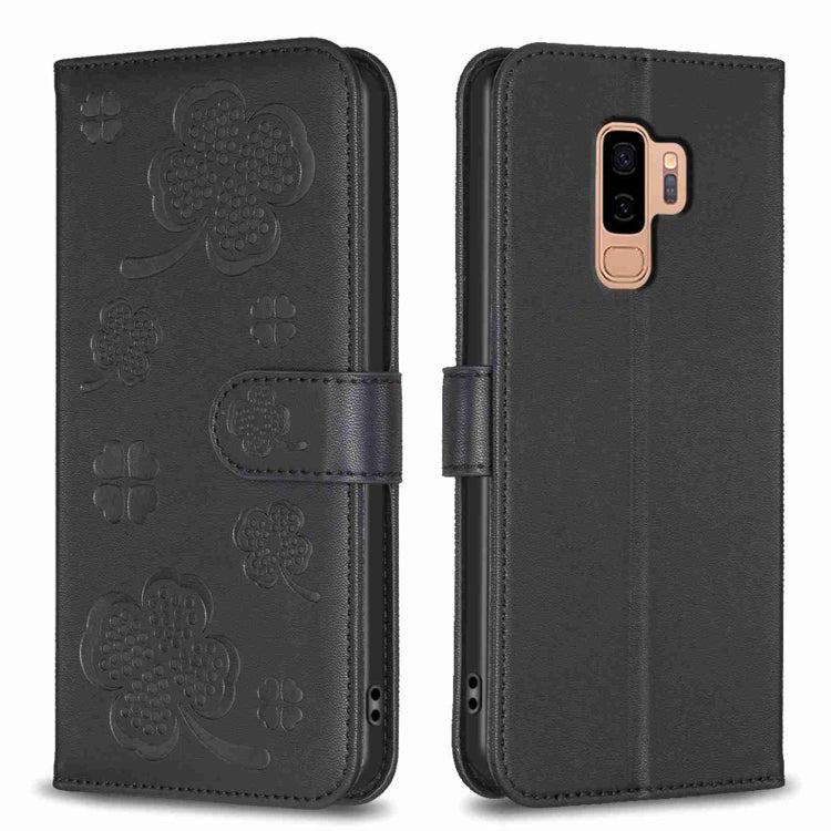 Four-leaf Embossed Leather Phone Case, For Samsung Galaxy A50, For Samsung Galaxy S10+, For Samsung Galaxy S10, For Samsung Galaxy S9+, For Samsung Galaxy S9