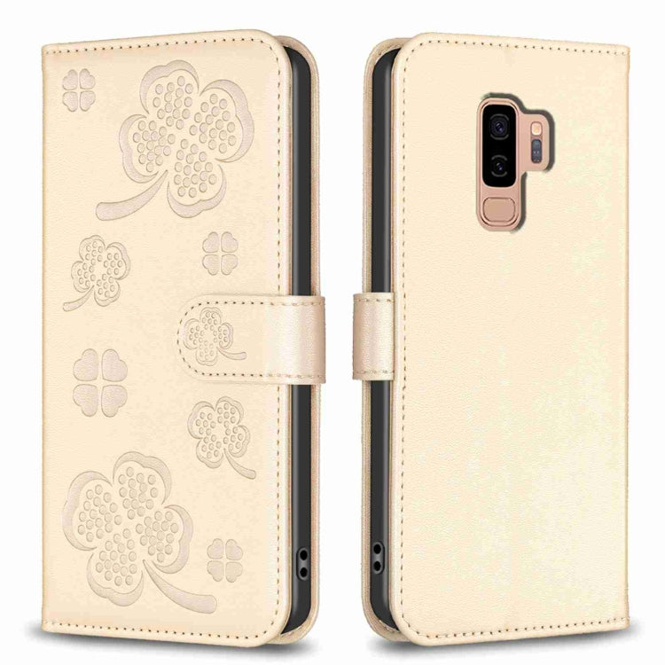 Four-leaf Embossed Leather Phone Case, For Samsung Galaxy A50, For Samsung Galaxy S10+, For Samsung Galaxy S10, For Samsung Galaxy S9+, For Samsung Galaxy S9