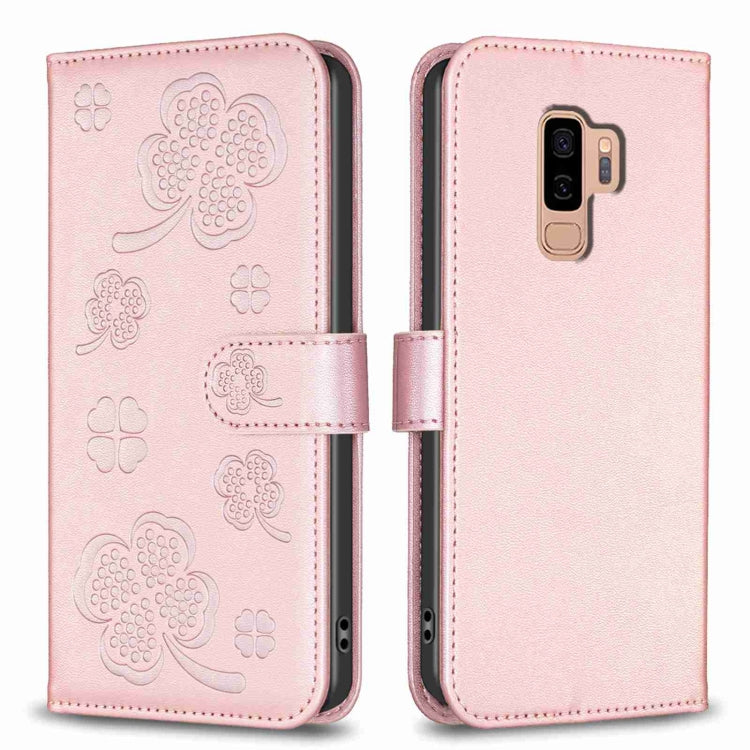 Four-leaf Embossed Leather Phone Case, For Samsung Galaxy A50, For Samsung Galaxy S10+, For Samsung Galaxy S10, For Samsung Galaxy S9+, For Samsung Galaxy S9
