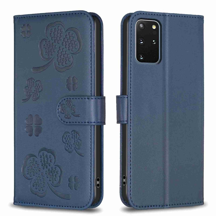 Four-leaf Embossed Leather Phone Case, For Samsung Galaxy S20 Ultra, For Samsung Galaxy S20, For Samsung Galaxy S20+, For Samsung Galaxy A71 4G, For Samsung Galaxy A51 4G, For Samsung Galaxy A70, For Samsung Galaxy A40, For Samsung Galaxy A20 / A30