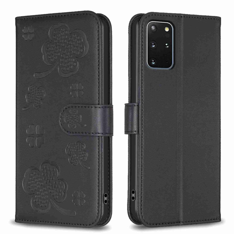Four-leaf Embossed Leather Phone Case, For Samsung Galaxy S20 Ultra, For Samsung Galaxy S20, For Samsung Galaxy S20+, For Samsung Galaxy A71 4G, For Samsung Galaxy A51 4G, For Samsung Galaxy A70, For Samsung Galaxy A40, For Samsung Galaxy A20 / A30