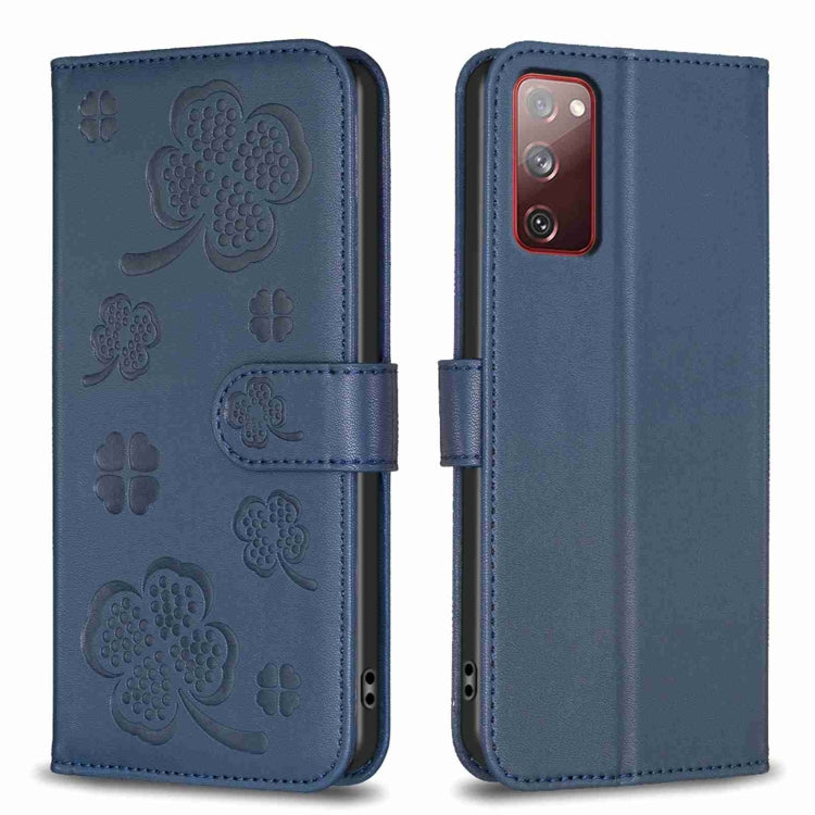 Four-leaf Embossed Leather Phone Case, For Samsung Galaxy A13 / A04 4G, For Samsung Galaxy S20 FE, For Samsung Galaxy A73 5G, For Samsung Galaxy A33, For Samsung Galaxy A03 166mm, For Samsung Galaxy S22 Ultra 5G, For Samsung Galaxy S22+ 5G             ...