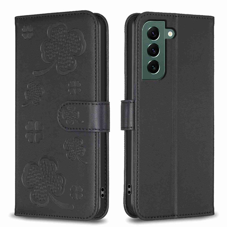 Four-leaf Embossed Leather Phone Case, For Samsung Galaxy A53, For Samsung Galaxy A32 5G, For Samsung Galaxy S21 5G, For Samsung Galaxy S21+ 5G, For Samsung Galaxy S21 Ultra 5G, For Samsung Galaxy A12, For Samsung Galaxy A42 5G, For Samsung Galaxy A31