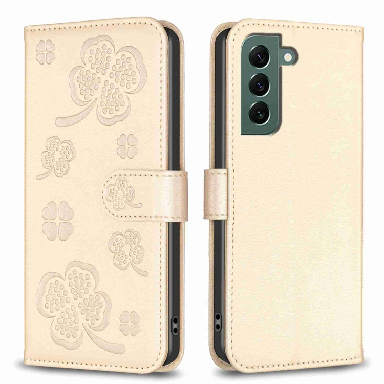Four-leaf Embossed Leather Phone Case, For Samsung Galaxy A53, For Samsung Galaxy A32 5G, For Samsung Galaxy S21 5G, For Samsung Galaxy S21+ 5G, For Samsung Galaxy S21 Ultra 5G, For Samsung Galaxy A12, For Samsung Galaxy A42 5G, For Samsung Galaxy A31