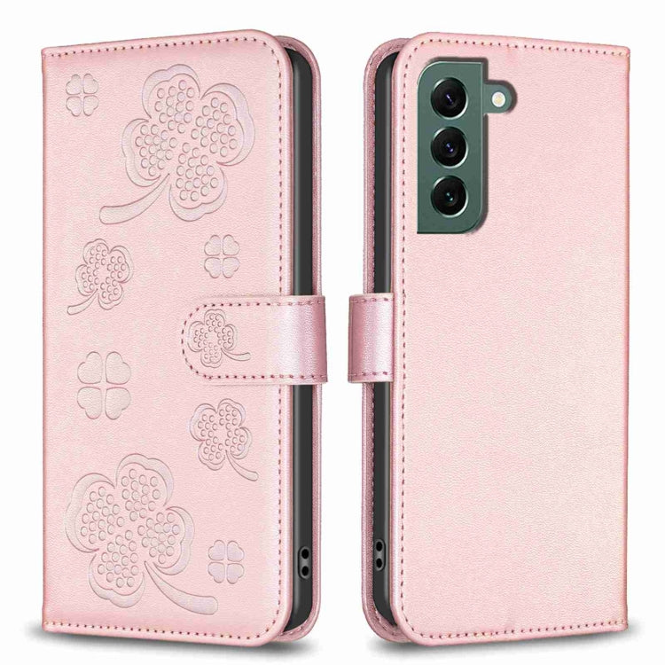 Four-leaf Embossed Leather Phone Case, For Samsung Galaxy A53, For Samsung Galaxy A32 5G, For Samsung Galaxy S21 5G, For Samsung Galaxy S21+ 5G, For Samsung Galaxy S21 Ultra 5G, For Samsung Galaxy A12, For Samsung Galaxy A42 5G, For Samsung Galaxy A31