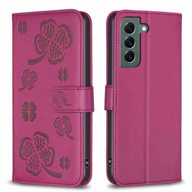 Four-leaf Embossed Leather Phone Case, For Samsung Galaxy A13 / A04 4G, For Samsung Galaxy S20 FE, For Samsung Galaxy A73 5G, For Samsung Galaxy A33, For Samsung Galaxy A03 166mm, For Samsung Galaxy S22 Ultra 5G, For Samsung Galaxy S22+ 5G             ...
