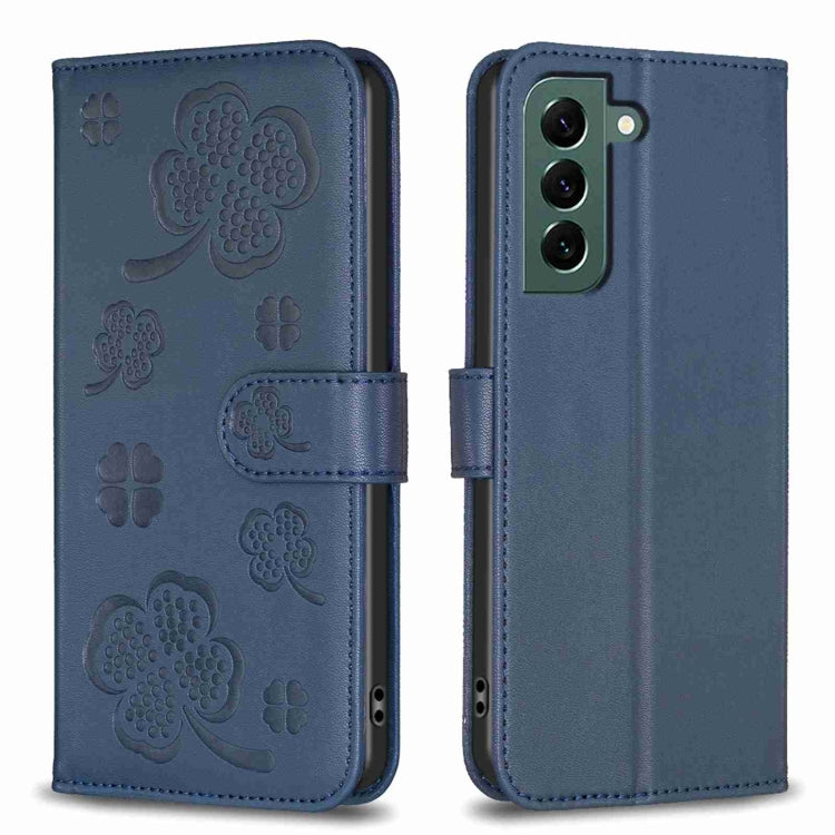 Four-leaf Embossed Leather Phone Case, For Samsung Galaxy A13 / A04 4G, For Samsung Galaxy S20 FE, For Samsung Galaxy A73 5G, For Samsung Galaxy A33, For Samsung Galaxy A03 166mm, For Samsung Galaxy S22 Ultra 5G, For Samsung Galaxy S22+ 5G             ...