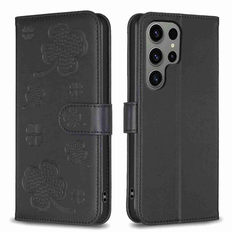 Four-leaf Embossed Leather Phone Case, For Samsung Galaxy A25 5G, For Samsung Galaxy S23 FE 5G, For Samsung Galaxy A24 4G, For Samsung Galaxy A14, For Samsung Galaxy A34 5G, For Samsung Galaxy A54 5G, For Samsung Galaxy S23 Ultra 5G                    ...